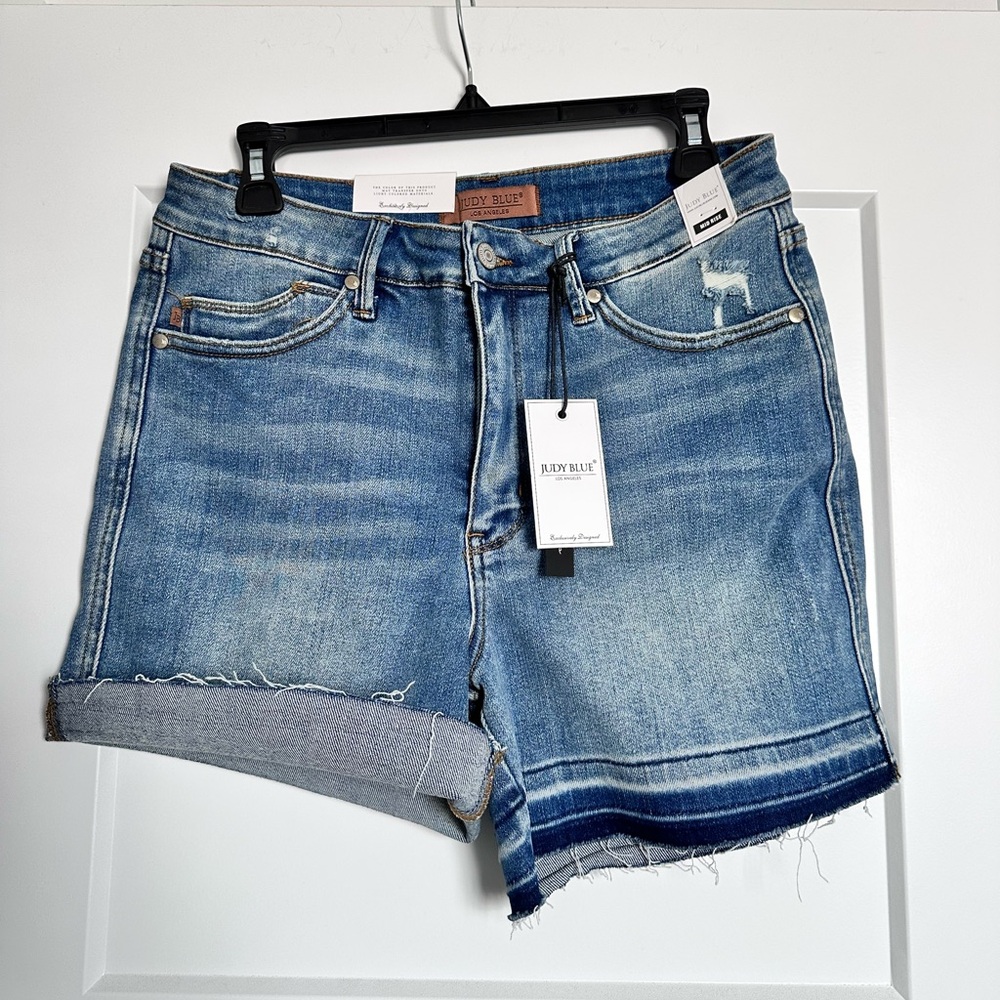 Judy Blue Mid Wash Denim Shorts